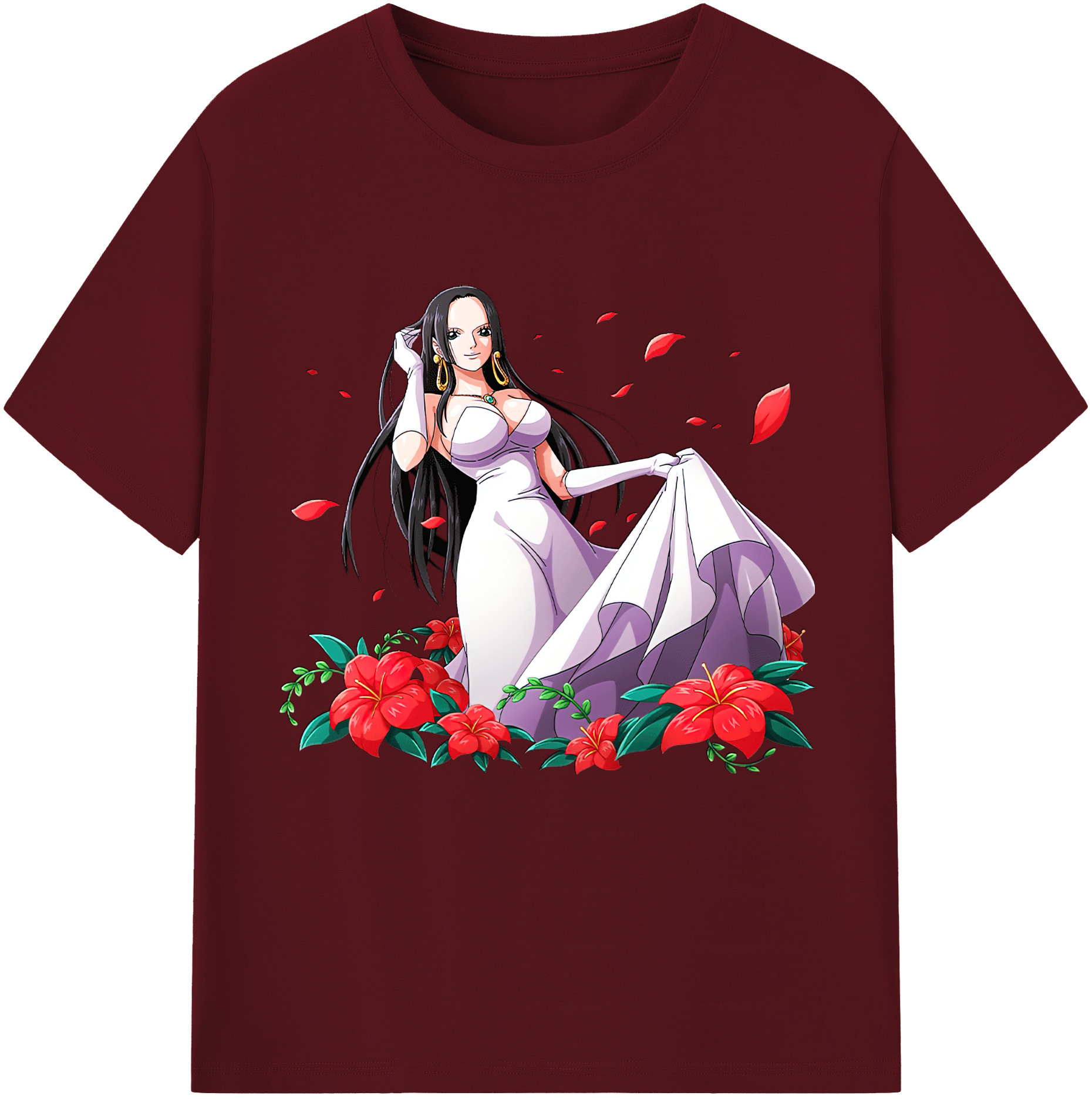 ワンピース ボア・ハンコック ONE PIECE Boa·Hancock 綿100％半袖Tシャツ（フロントプリント）